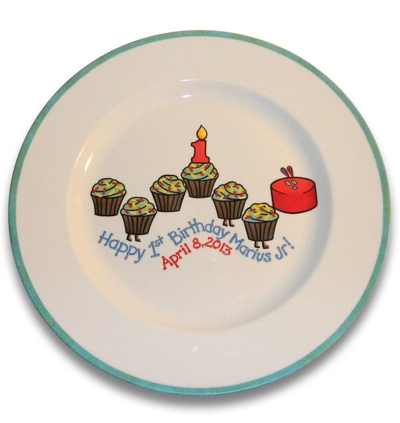 The Very Hungry Caterpillar Inspired 1st Birthday Signature Plate / Guest Book Alternative image 3