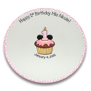 Baby Mouse Inspired 1st Birthday Signature Plate / Guest Book Alternative