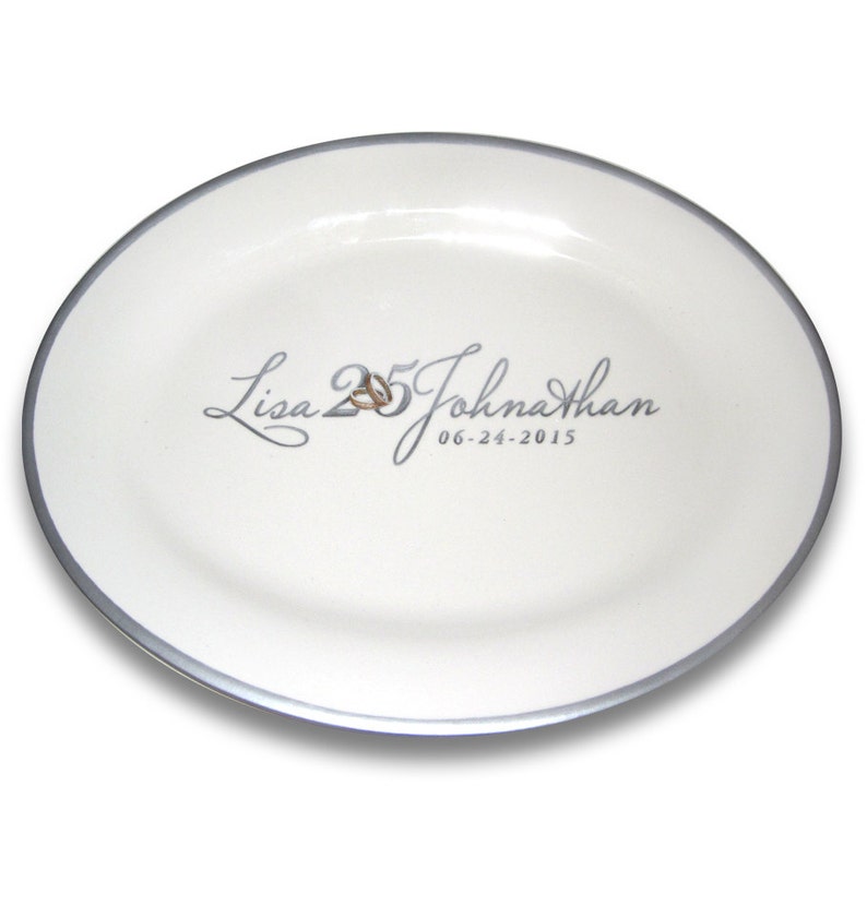 Custom Monogram Anniversary Signature Platter / Guest Book Etsy