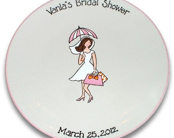 Bridal Shower Girl Guest Signature Plate / Guest Book Alternative