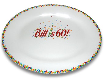 Confetti Birthday Celebration Signature Platter / Guest Book Alternative