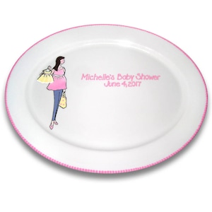 Mommy to Be Shower Signature Platter / Guest Book Alternative / Unique Guest Book / Hand Painted / Baby Shower Signature Plate / Baby Shower