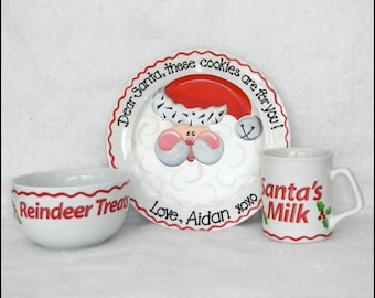 The Ultimate Cookies for Santa Plate, Mug and Reindeer Treats Bowl Set