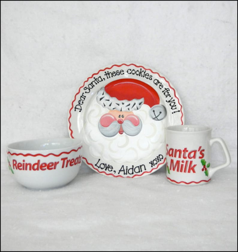 The Ultimate Cookies for Santa Plate, Mug and Reindeer Treats Bowl Set image 1