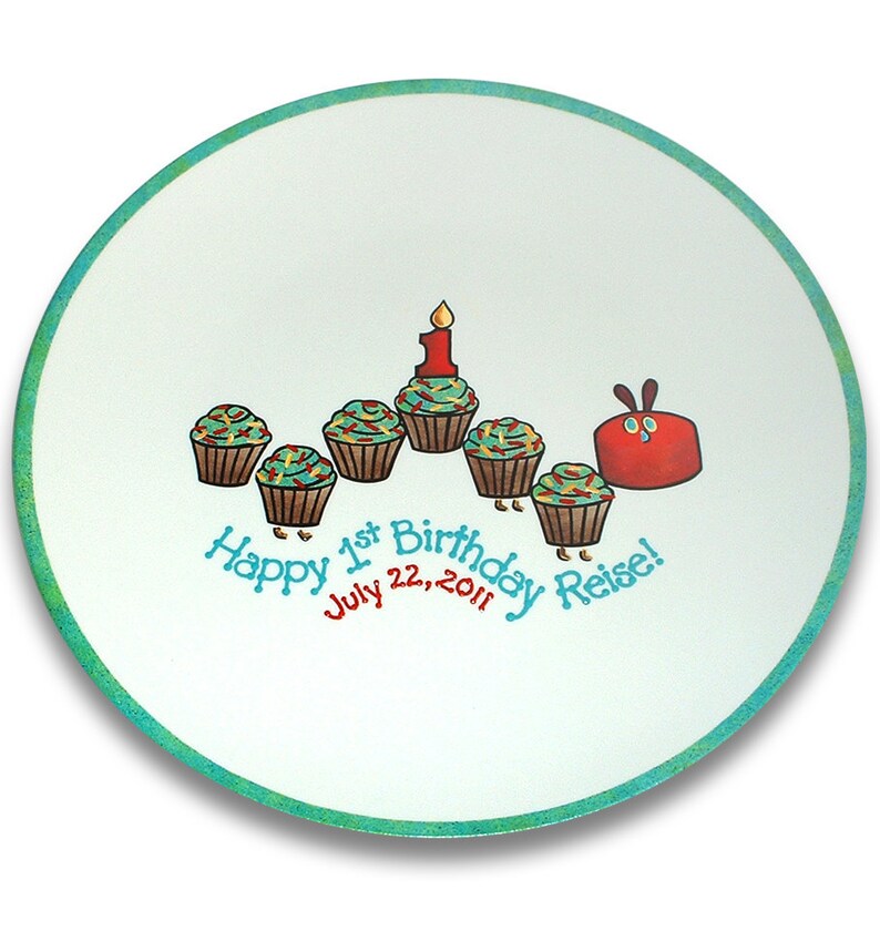 The Very Hungry Caterpillar Inspired 1st Birthday Signature Plate / Guest Book Alternative image 2