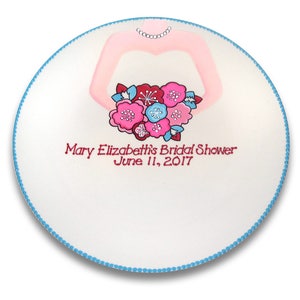 Wedding Dress Bridal Shower Guest Signature Plate / Guest Book Alternative image 4