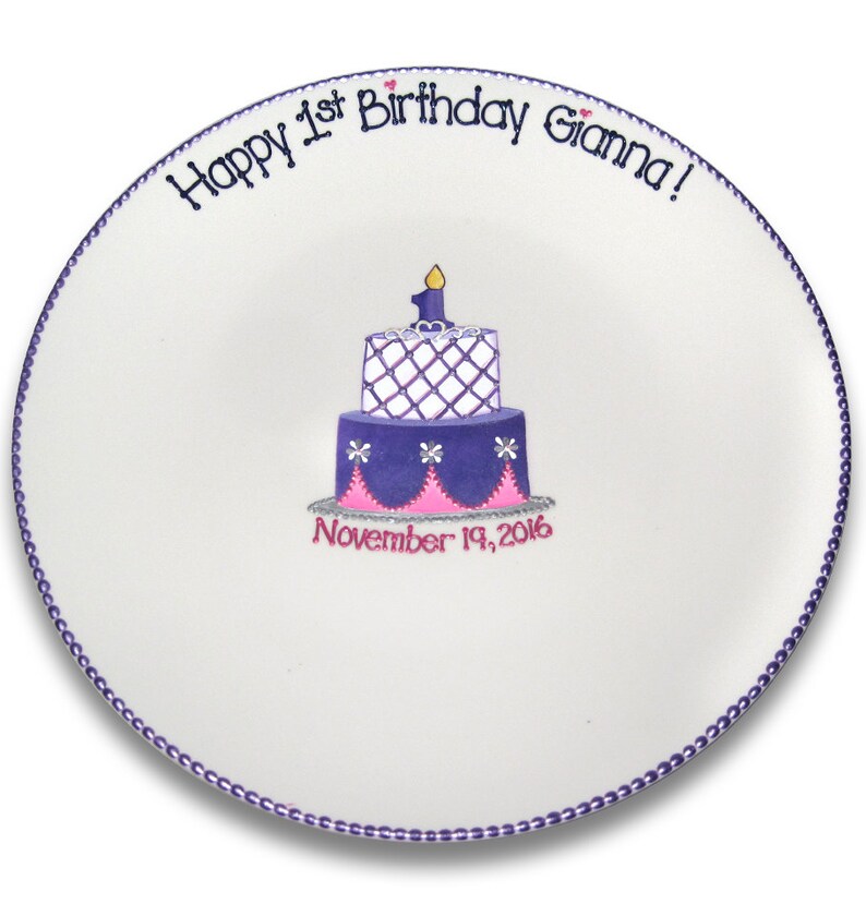 Princess 1st Birthday Signature Plate image 2