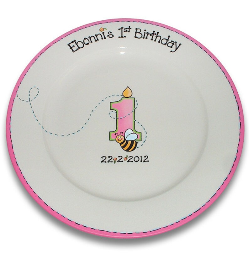 Happy Bumble Bee 1st Birthday Signature Plate / Guest Book | Etsy