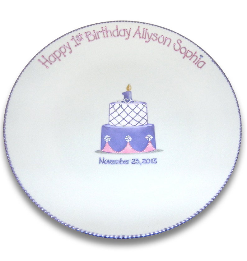 Princess 1st Birthday Signature Plate image 1