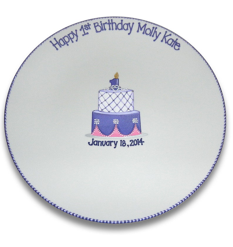 Princess 1st Birthday Signature Plate image 4