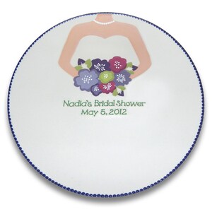 Wedding Dress Bridal Shower Guest Signature Plate / Guest Book Alternative image 2