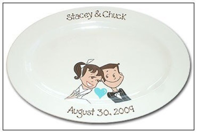 Starry Eyed Couple Guest Signature Platter / Guest Book Alternative image 5