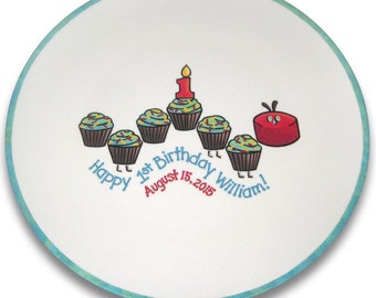 The Very Hungry Caterpillar Inspired 1st Birthday Signature Plate / Guest Book Alternative