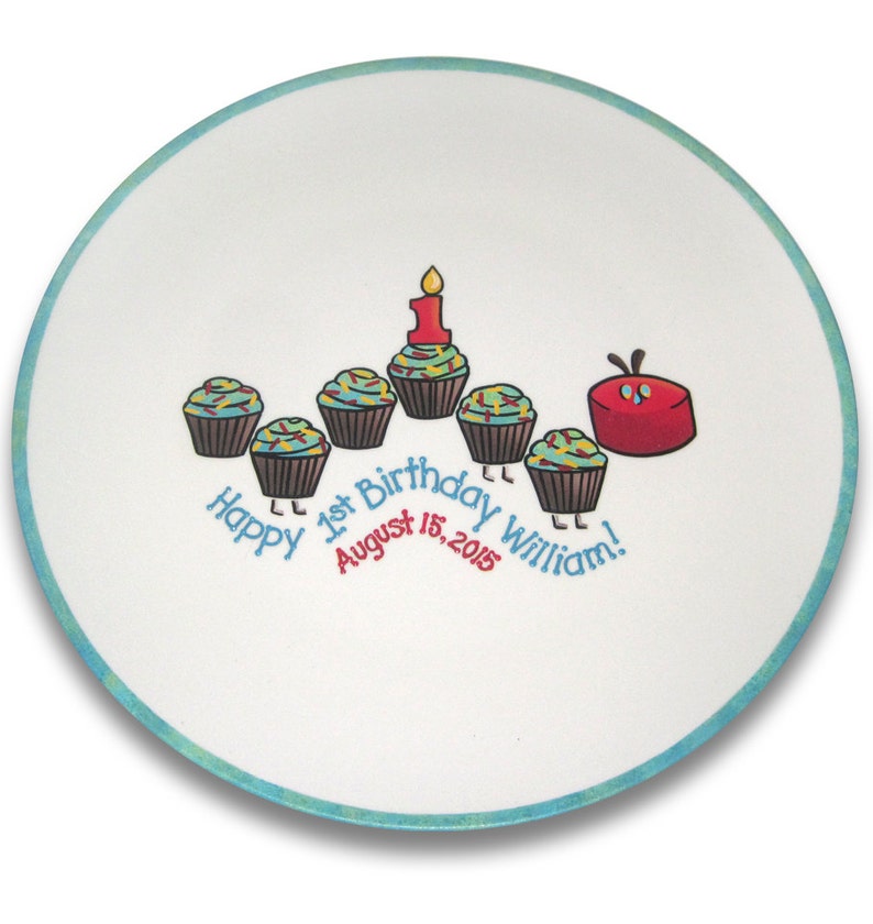 The Very Hungry Caterpillar Inspired 1st Birthday Signature Plate / Guest Book Alternative image 1