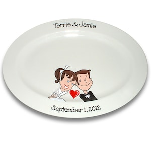 Starry Eyed Couple Guest Signature Platter / Guest Book Alternative image 1