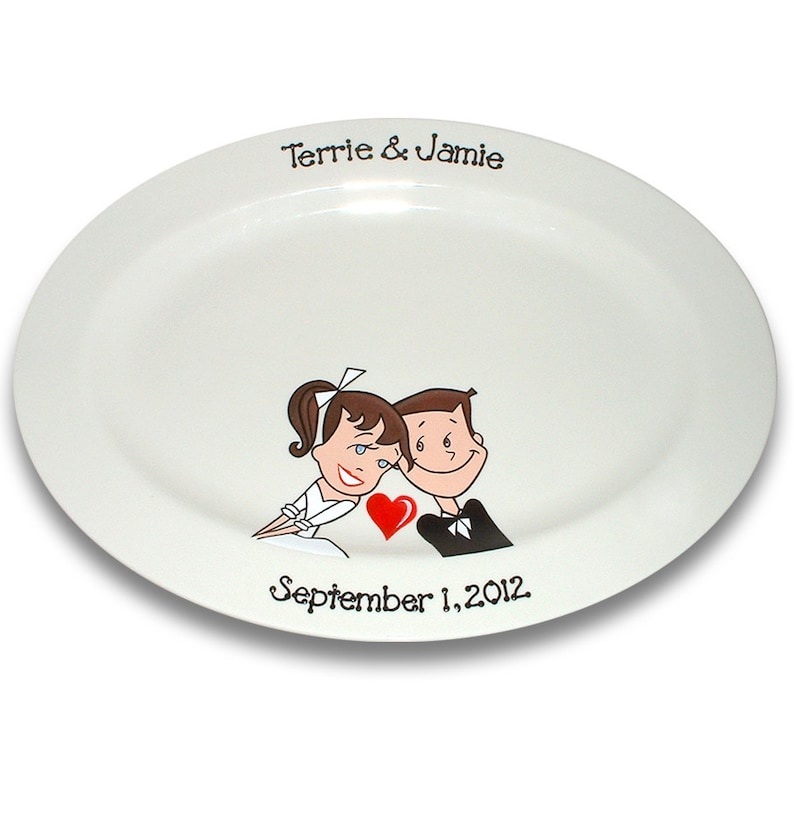 Starry Eyed Couple Guest Signature Platter / Guest Book Alternative image 1