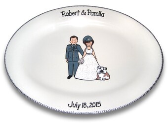 Custom Wedding Couple Guest Signature Platter / Guest Book Alternative