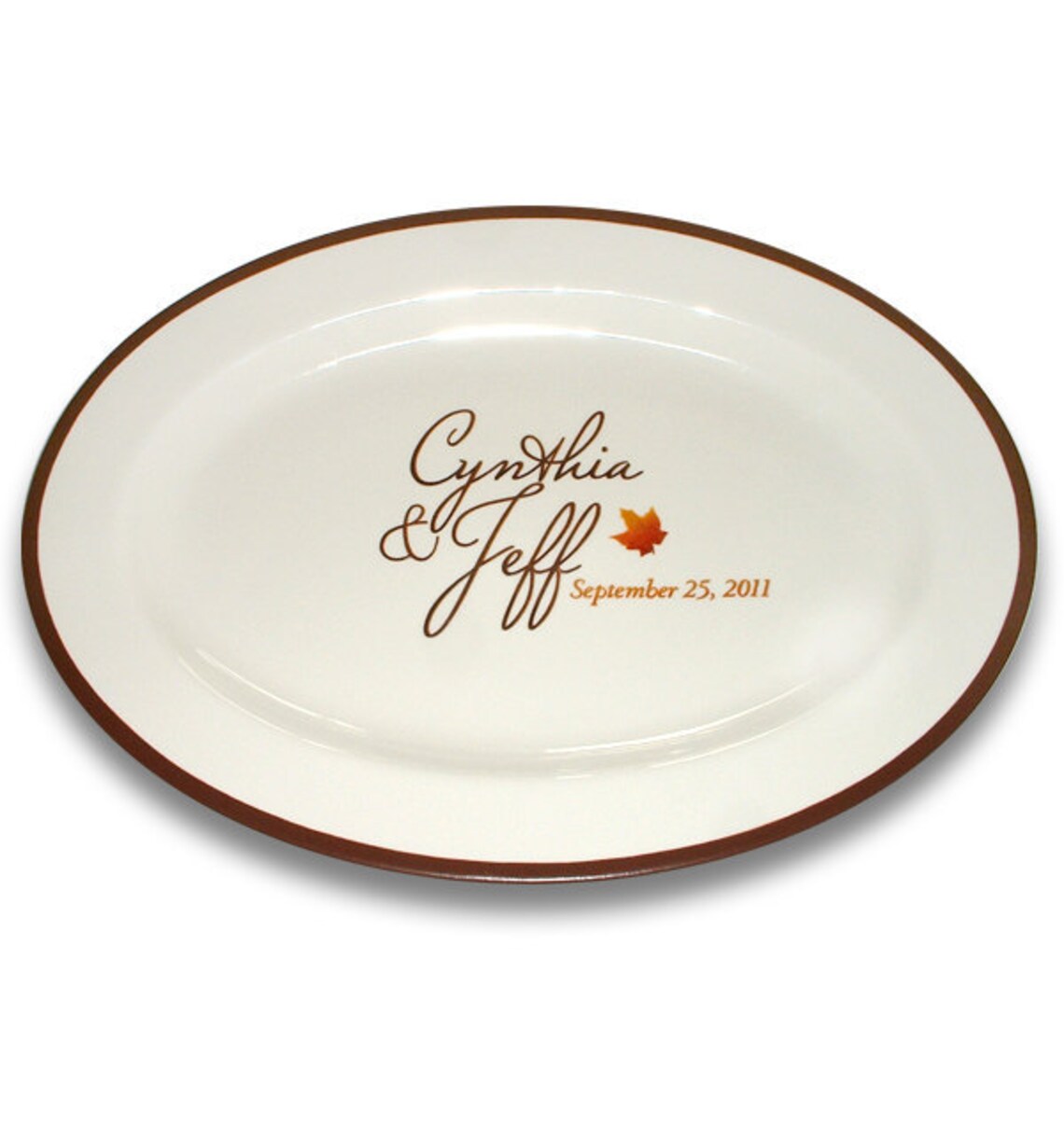 Fall Monogram Custom Signature Platter / Guest Book Etsy
