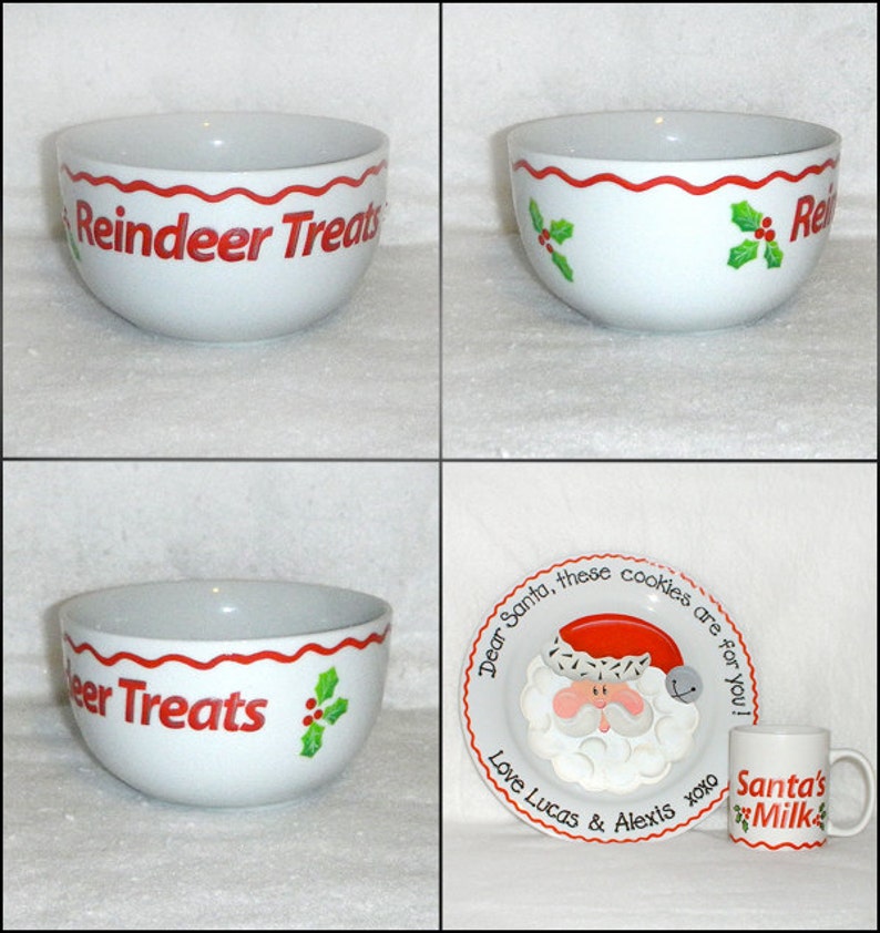 The Ultimate Cookies for Santa Plate, Mug and Reindeer Treats Bowl Set image 2