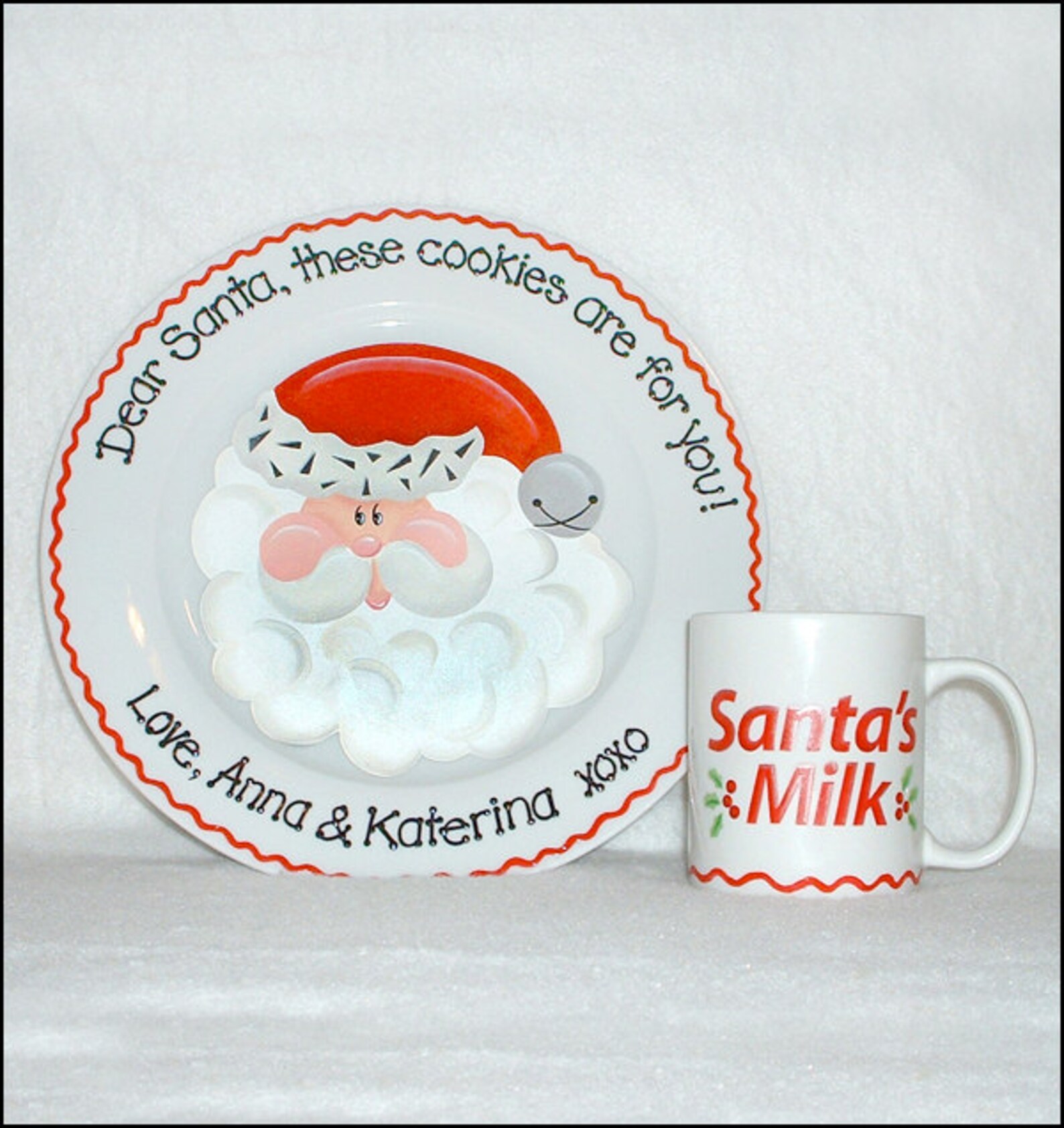 Personalized Cookies for Santa Plate and Mug Set Etsy