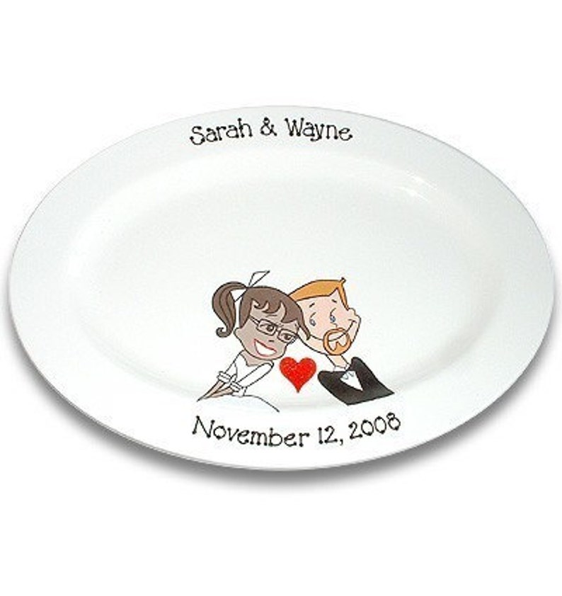 Starry Eyed Couple Guest Signature Platter / Guest Book Alternative image 2