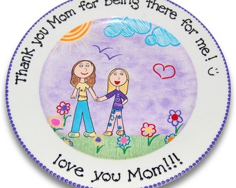 My Little Masterpiece  - Your Child's Drawing Recreated on a Personalized Plate