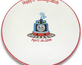 Choo Choo Train Birthday Signature Plate / Guest Book Alternative