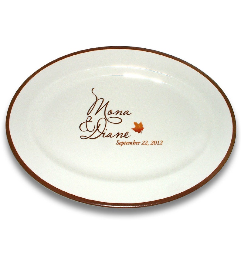 Fall Monogram Custom Signature Platter / Guest Book Etsy