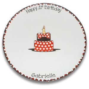 Mouse Inspired 1st Birthday Signature Plate / Guest Book Alternative