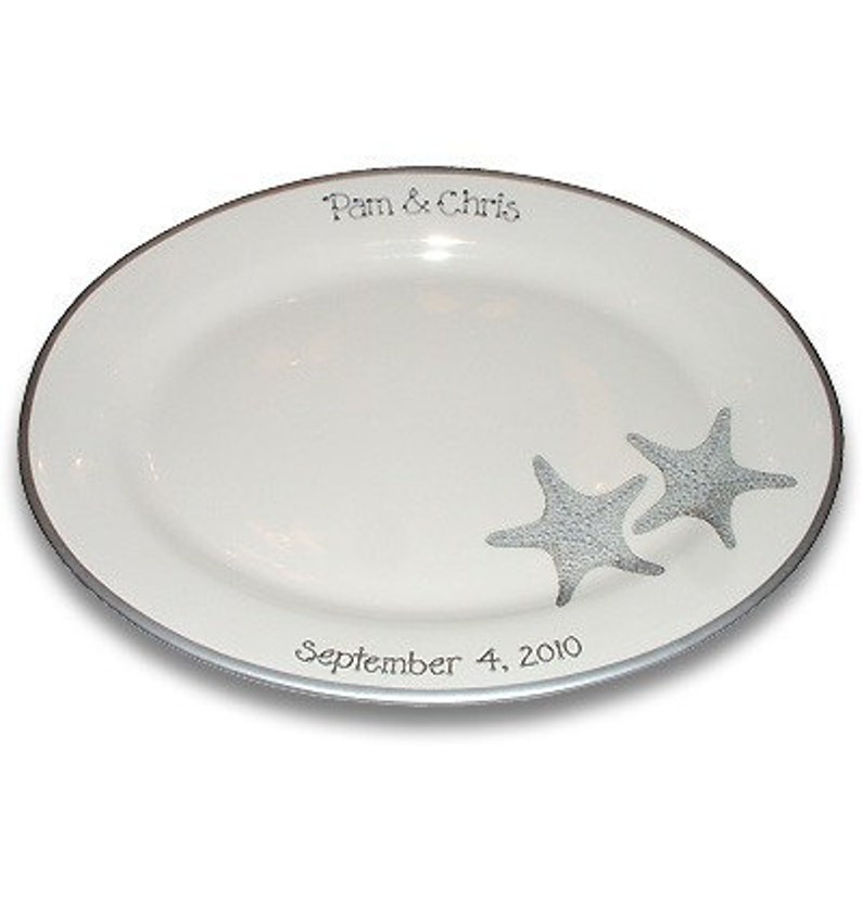 Starfish Beach Wedding Guest Signature Platter Guest Book Alternative