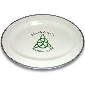 Celtic Knot Wedding Guest Signature Platter / Guest Book Alternative / Unique Guest Book / One of a Kind / Hand Painted / Wedding Keepsake