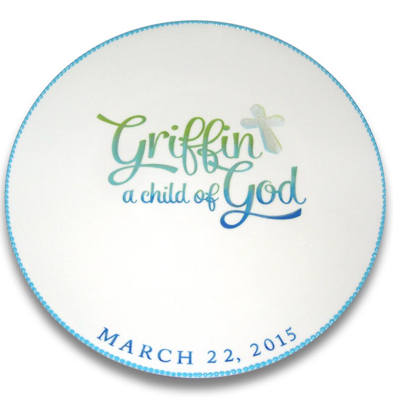 Child of God Baptism Personalized Signature Plate / Guest Book Alternative image 2