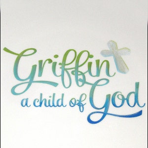 Child of God Baptism Personalized Signature Plate / Guest Book Alternative image 3