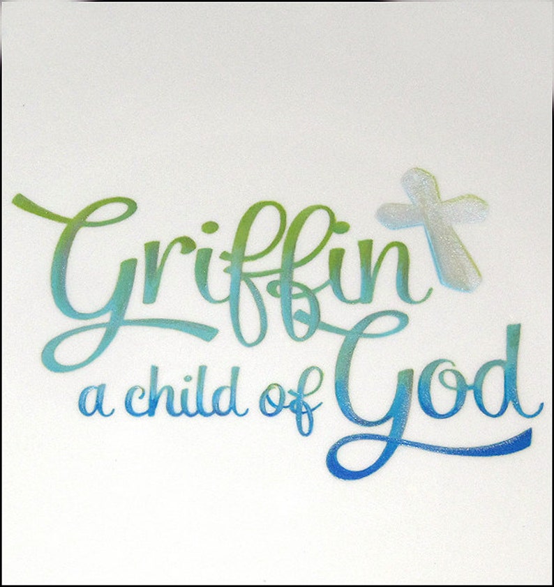 Child of God Baptism Personalized Signature Plate / Guest Book Alternative image 3