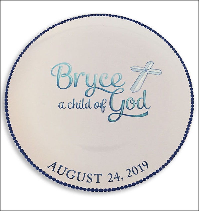 Child of God Baptism Personalized Signature Plate / Guest Book Alternative image 4