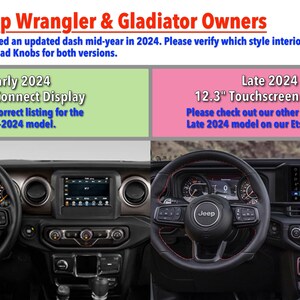 Custom Knob Covers – Jeep Wrangler & Gladiator (8.4" Display) 2018-2024 image 7