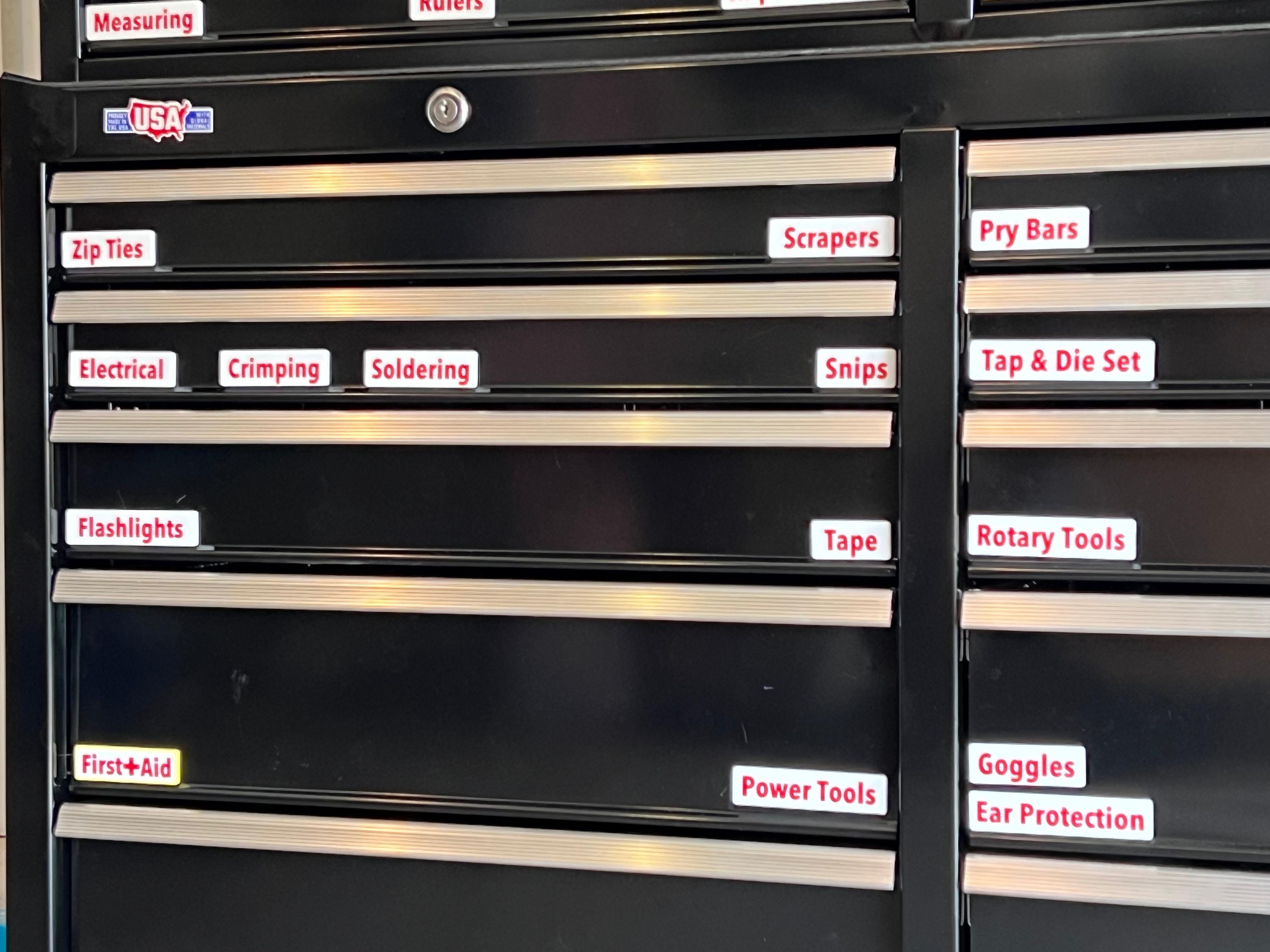 50 Magnetic Toolbox Labels – Strong Magnets, No Adhesive | 3D Printed ...