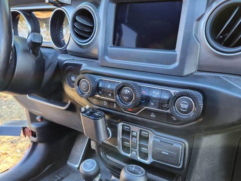 Custom Knob Covers – Jeep Wrangler & Gladiator (8.4" Display) 2018-2024 image 5