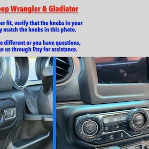 Custom Knob Covers – Jeep Wrangler & Gladiator (8.4" Display) 2018-2024 image 6
