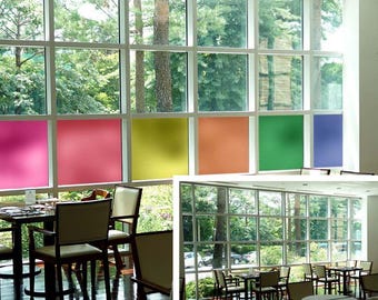 Color Privacy Film, Frosted Adhesive Backed Film (Multiple Color Options)