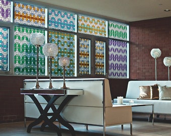 Stained Glass on Rippled Static Cling Window Film