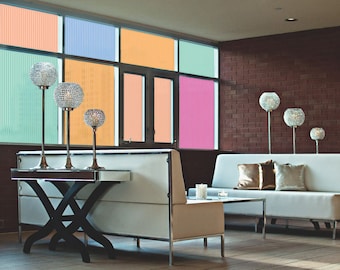 Vertical Lines Window Film Pattern on Static Cling
