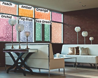 Cut Glass Pebbles Static Cling Window Film (Multiple Color Options)