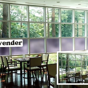 Color Privacy Film, Sandblast Adhesive Backed Film (Multiple Color Options) Lavender