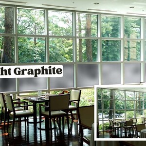 Color Privacy Film, Sandblast Adhesive Backed Film (Multiple Color Options) Light Graphite