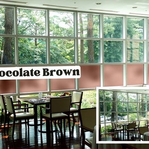 Color Privacy Film, Sandblast Adhesive Backed Film (Multiple Color Options) Chocolate Brown
