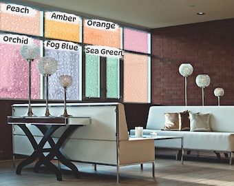 Cut Glass Bubbles Static Cling Window Film (Multiple Color Options)