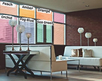 Sedimentary Lines Static Cling Window Film (Multiple Color Options)