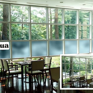 Color Privacy Film, Sandblast Adhesive Backed Film (Multiple Color Options) Aqua