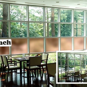 Color Privacy Film, Sandblast Adhesive Backed Film (Multiple Color Options) Peach